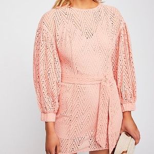 NWT C/MEO Collective Free People Runaways Eyelet Mini Dress
